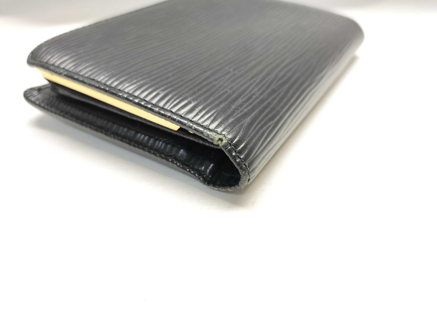 LOUIS VUITTON MI0042 Epi Folding Wallet Black Wallet