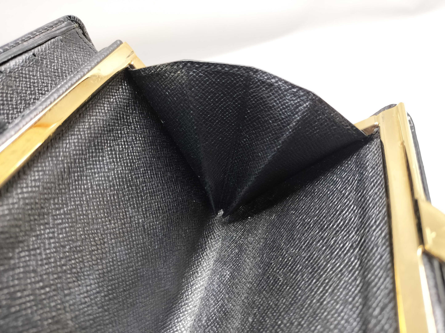 LOUIS VUITTON MI0042 Epi Folding Wallet Black Wallet