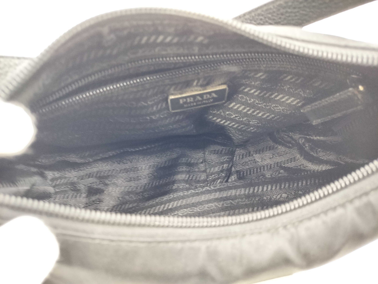 PRADA Prada nylon and leather handbag, black