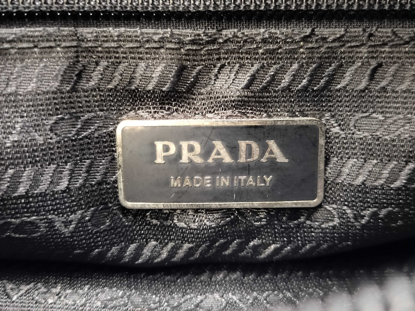 PRADA Prada nylon and leather handbag, black