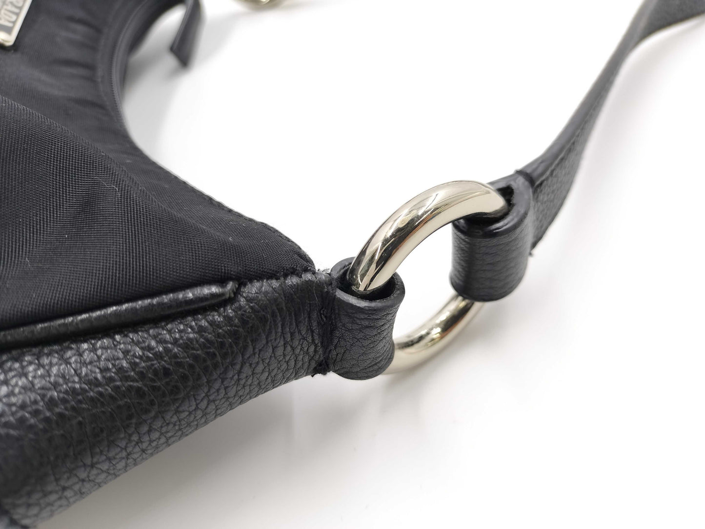 PRADA Prada nylon and leather handbag, black
