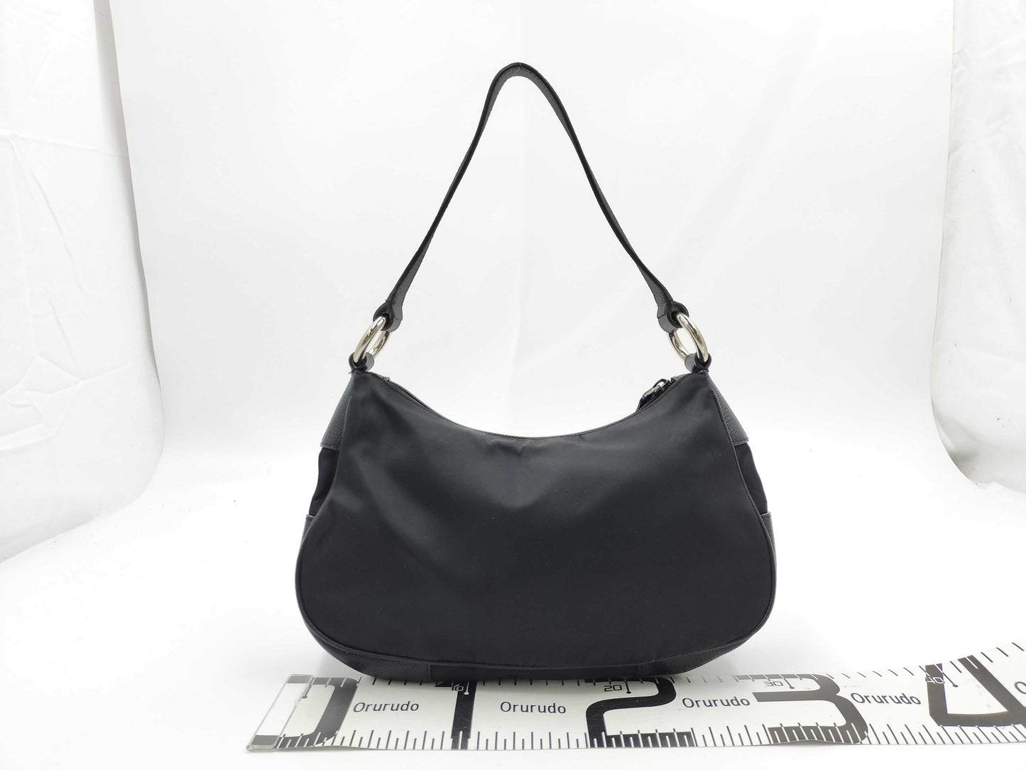 PRADA Prada nylon and leather handbag, black