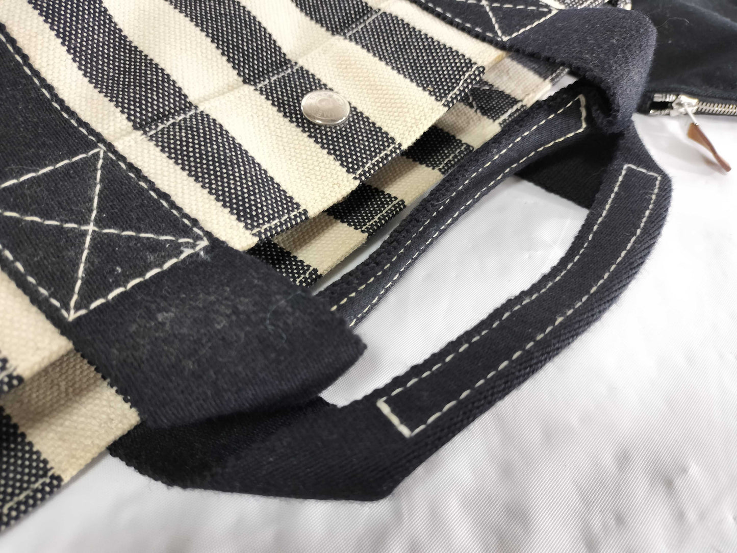 HERMES Cannes PM Canvas Tote Bag with Pouch