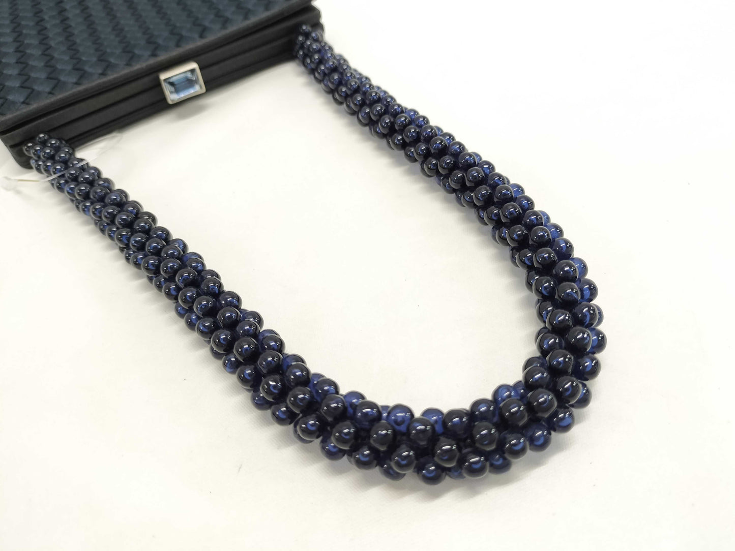 BOTTEGA VENETA Intrecciato Satin Handbag with Beads