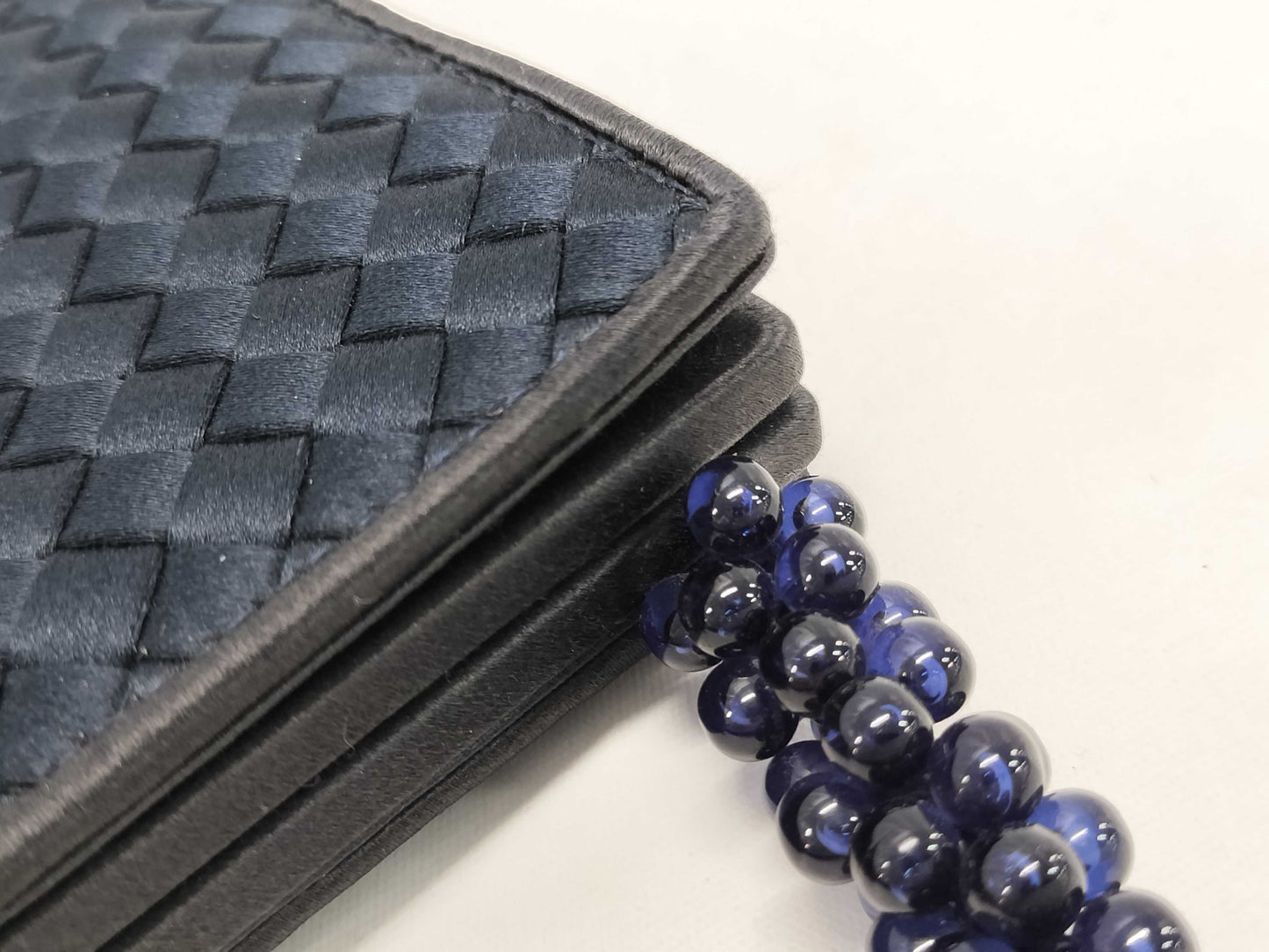 BOTTEGA VENETA Intrecciato Satin Handbag with Beads