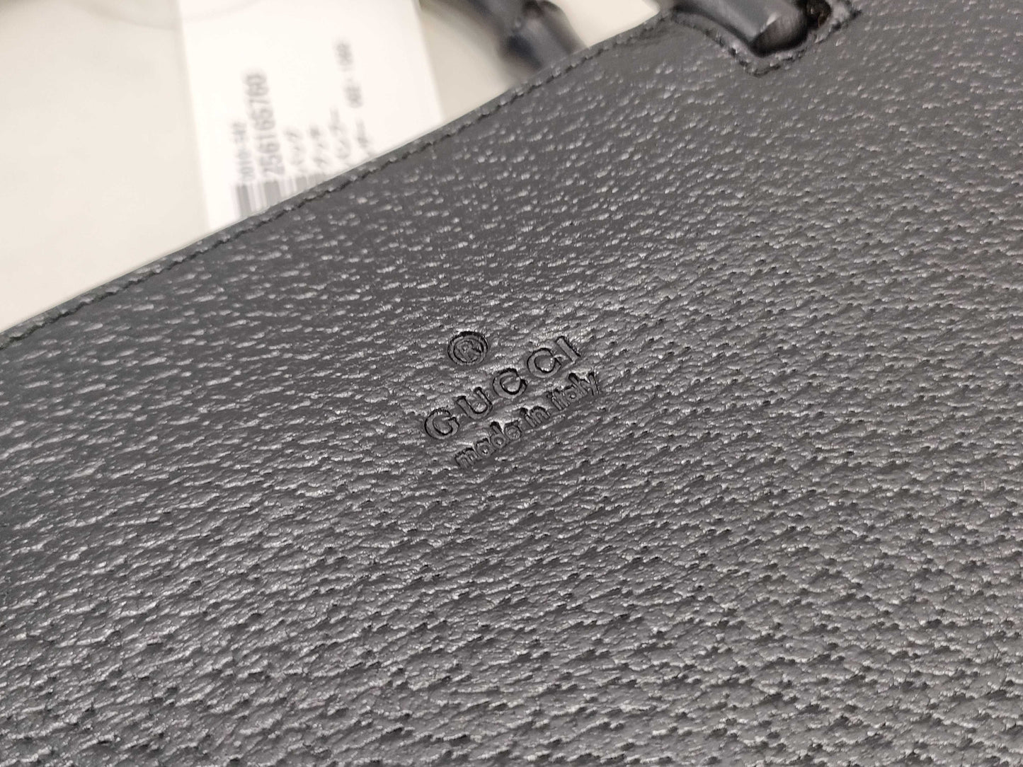 GUCCI Bamboo Leather 002-1060 Handbag