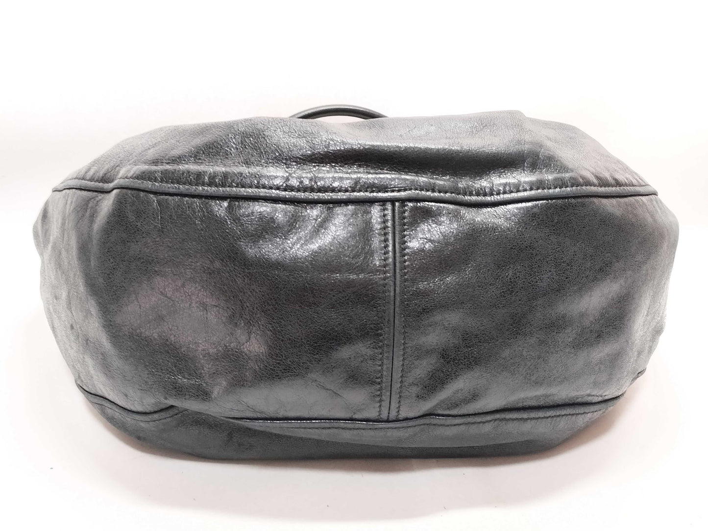 Miu Miu Leather/Silver Hardware/Hand/One-Shoulder/Gathered Handbag
