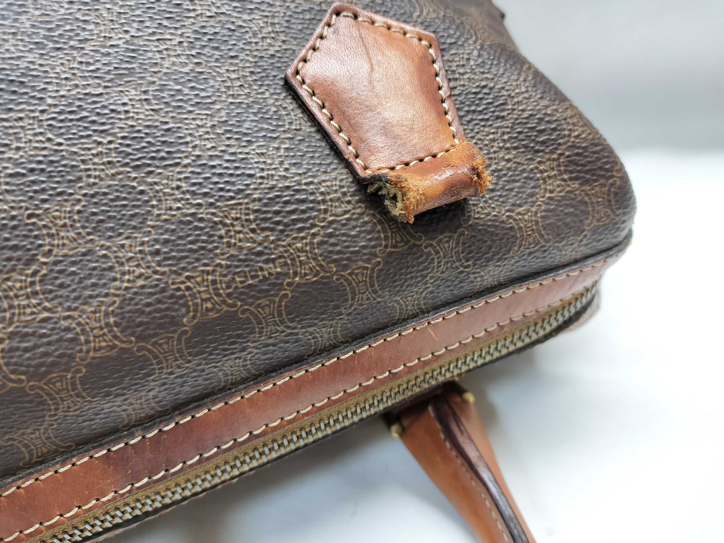 CELINE Macadam Mini Boston Bag with Broken Handle