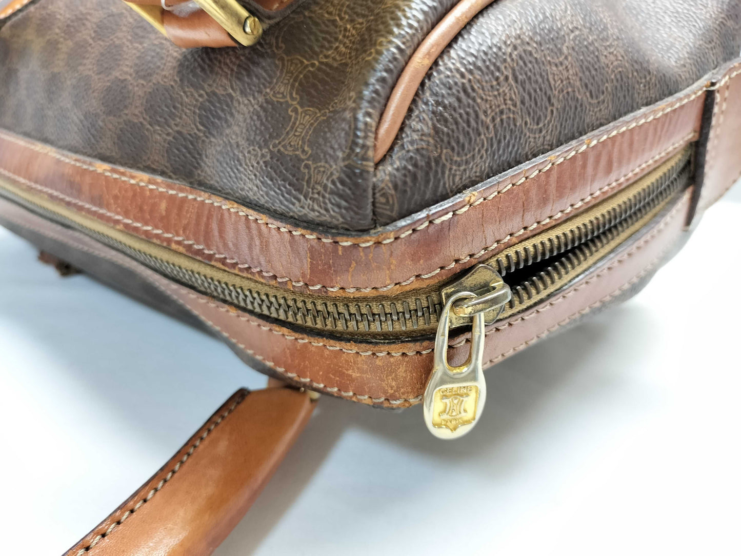 CELINE Macadam Mini Boston Bag with Broken Handle