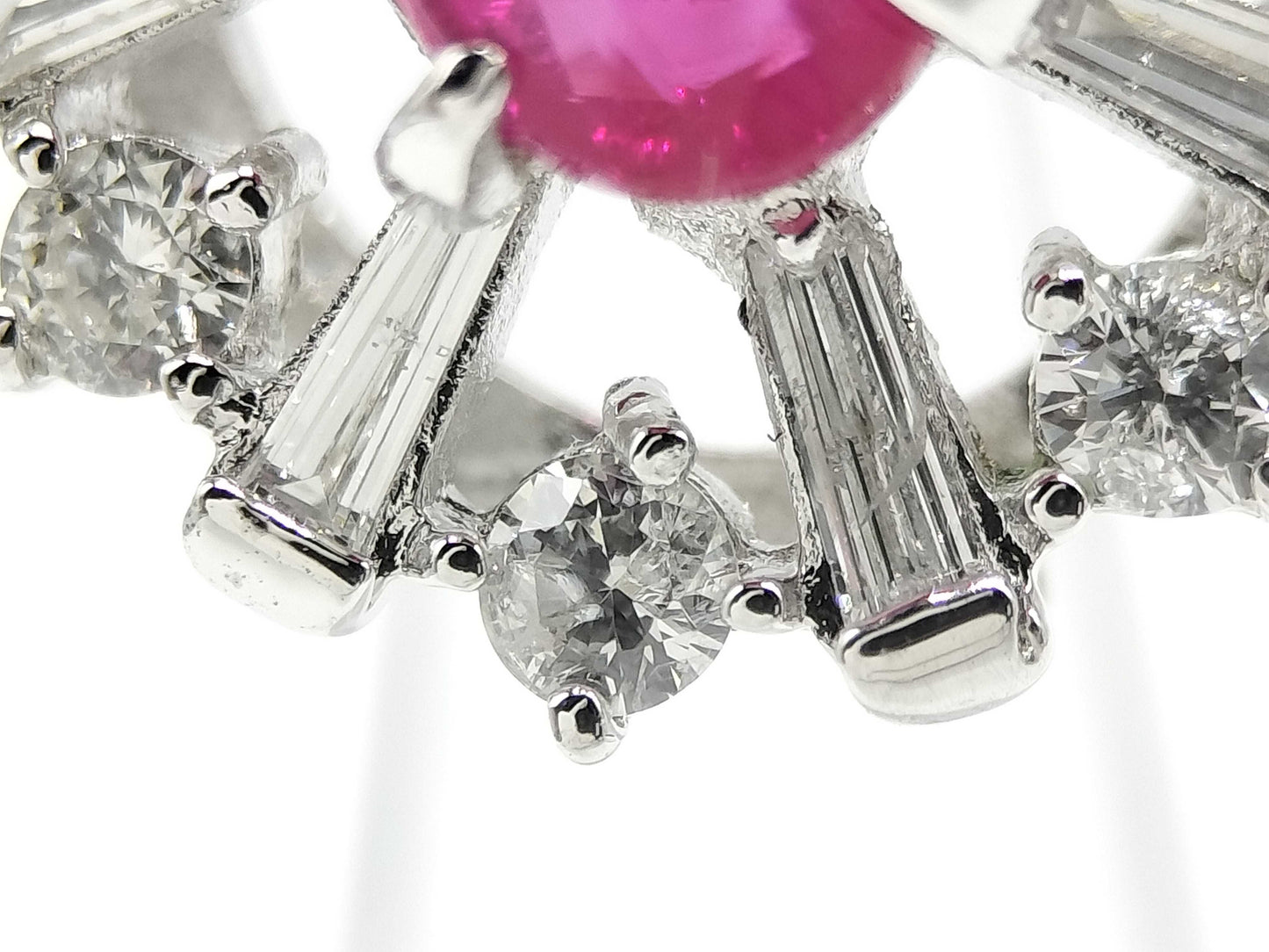 Colored Stone 1.01ct D0.43ct K18WG 1.8g Pendant Top