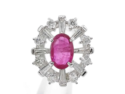 Colored Stone 1.01ct D0.43ct K18WG 1.8g Pendant Top