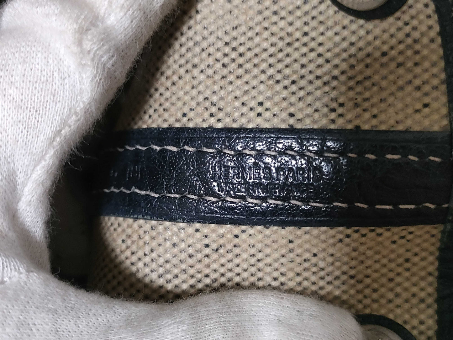 HERMES Garden Party Canvas/? H Tote Bag