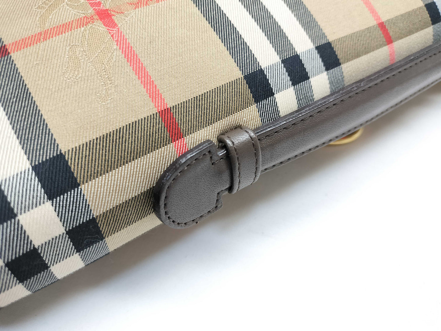 BURBERRY Check Messenger Shoulder Bag