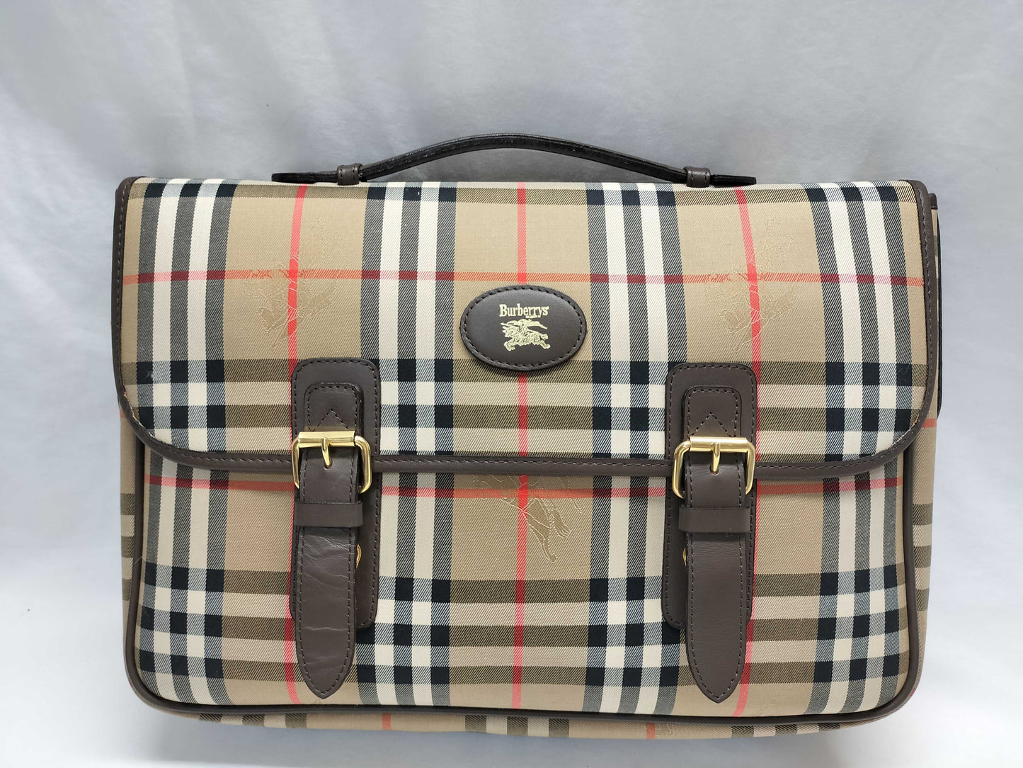 BURBERRY Check Messenger Shoulder Bag