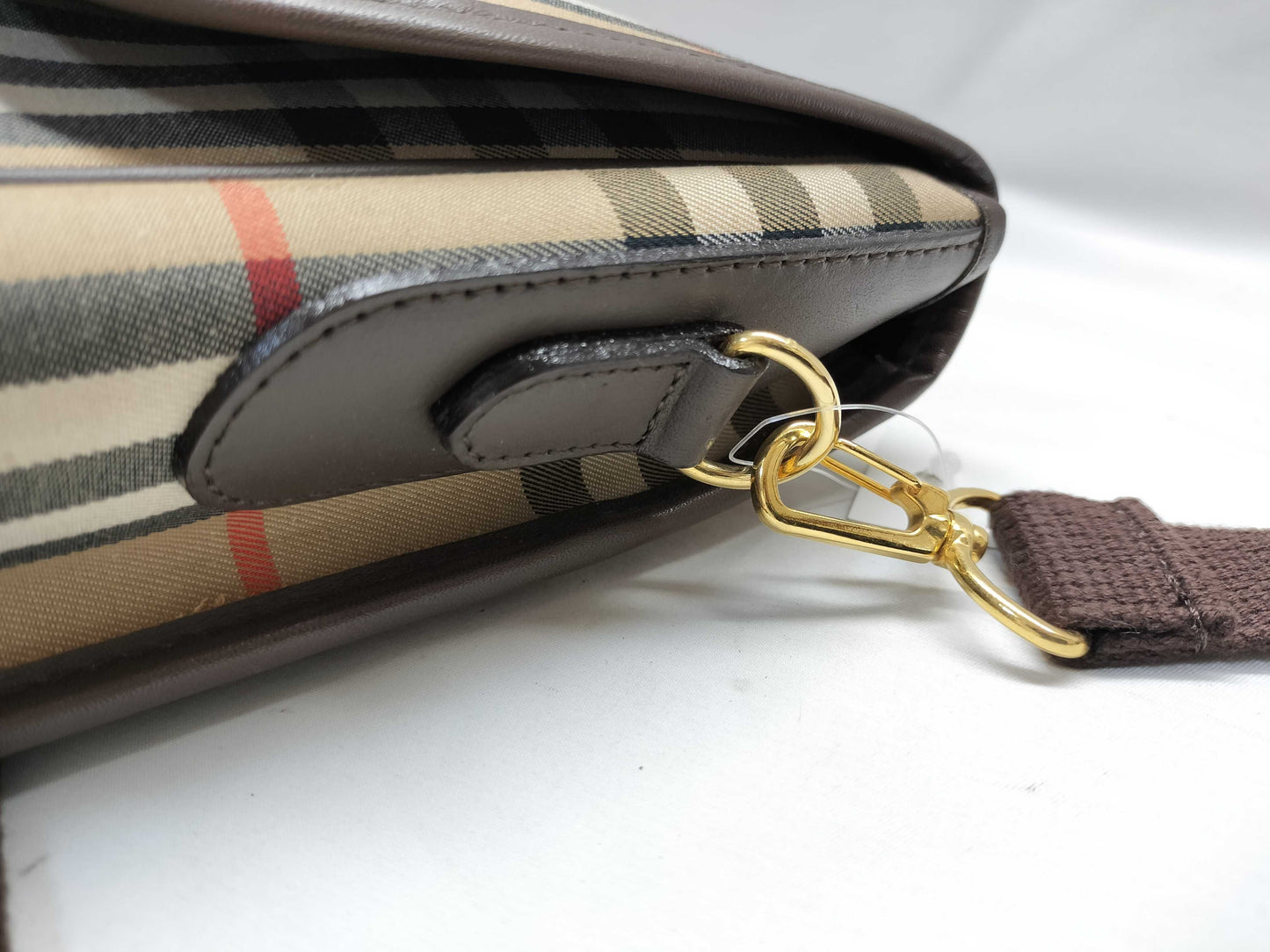 BURBERRY Check Messenger Shoulder Bag