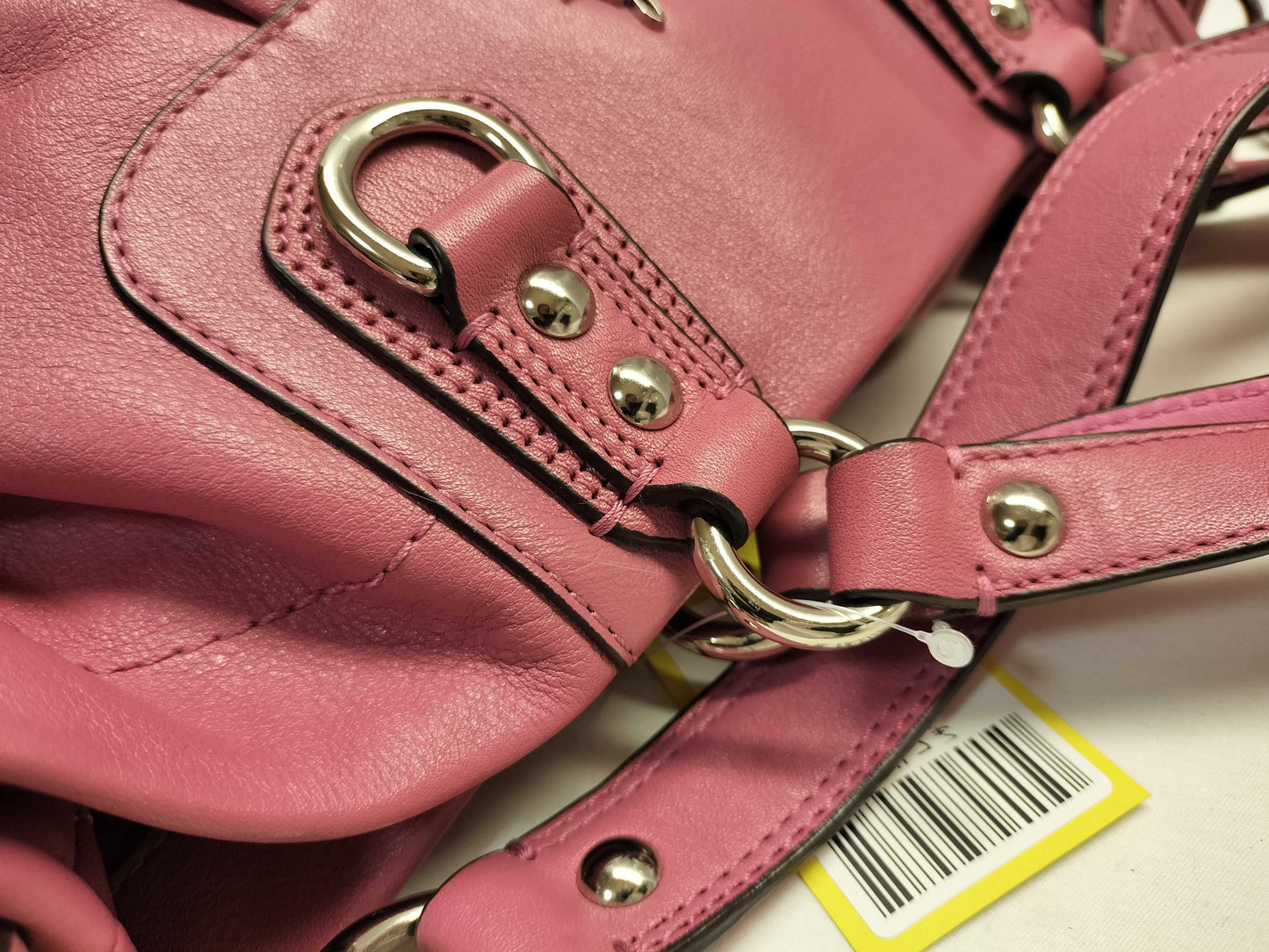 COACH Leather Tote/F/Pink Tote Bag