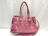 COACH Leather Tote/F/Pink Tote Bag