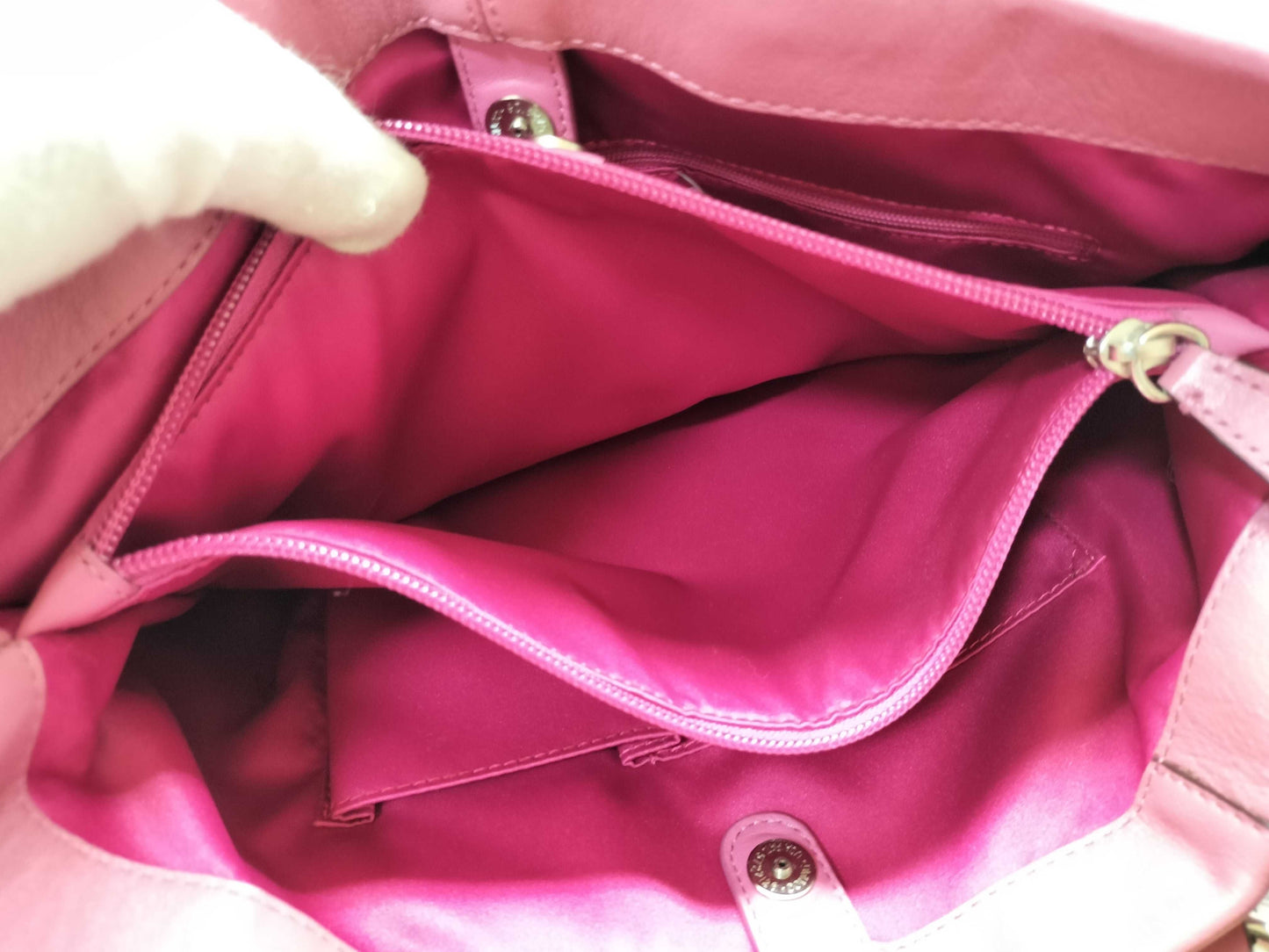 COACH Leather Tote/F/Pink Tote Bag