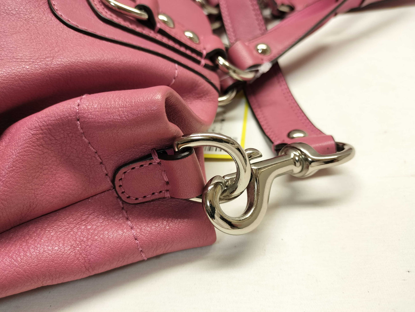 COACH Leather Tote/F/Pink Tote Bag
