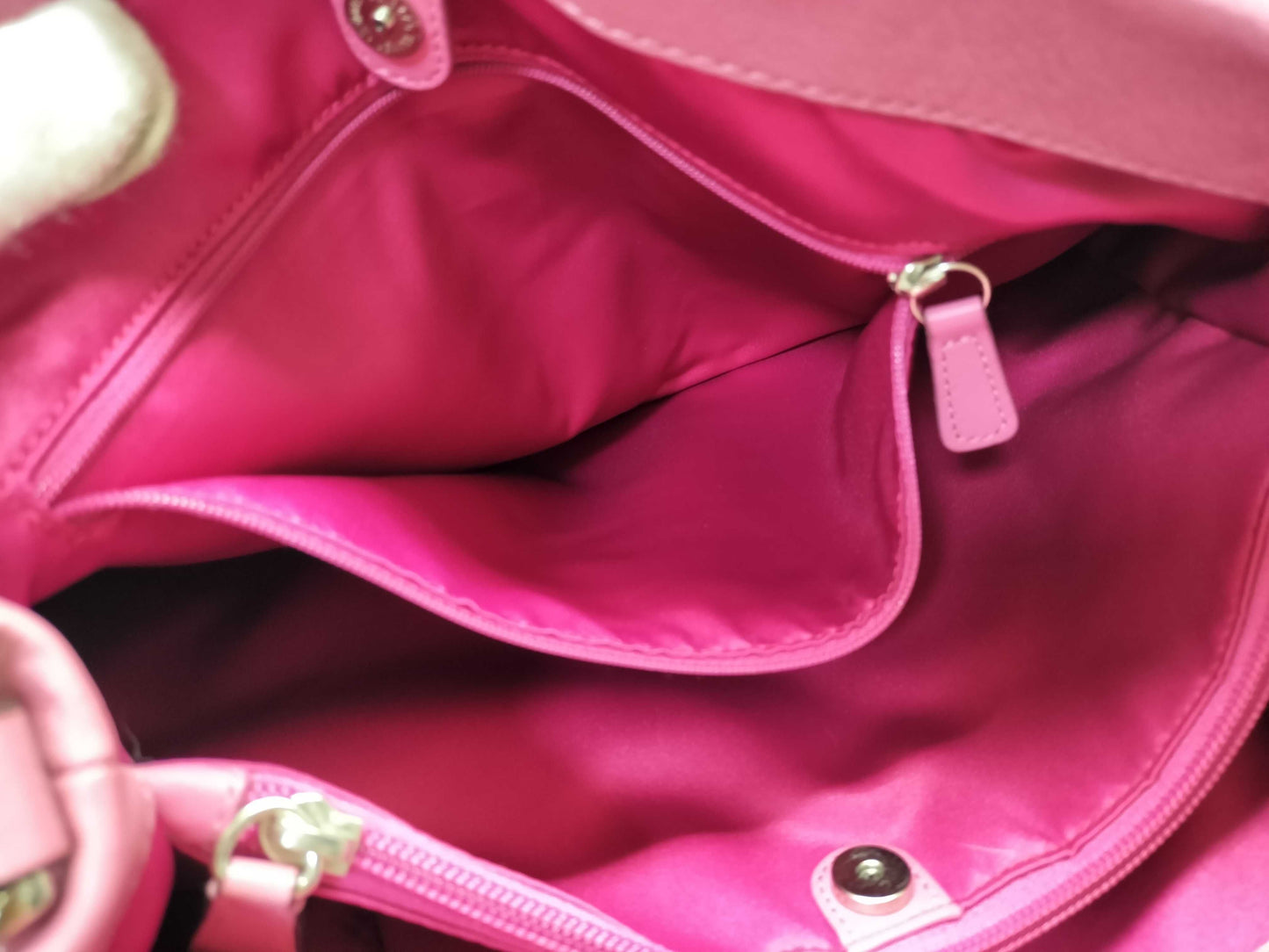 COACH Leather Tote/F/Pink Tote Bag
