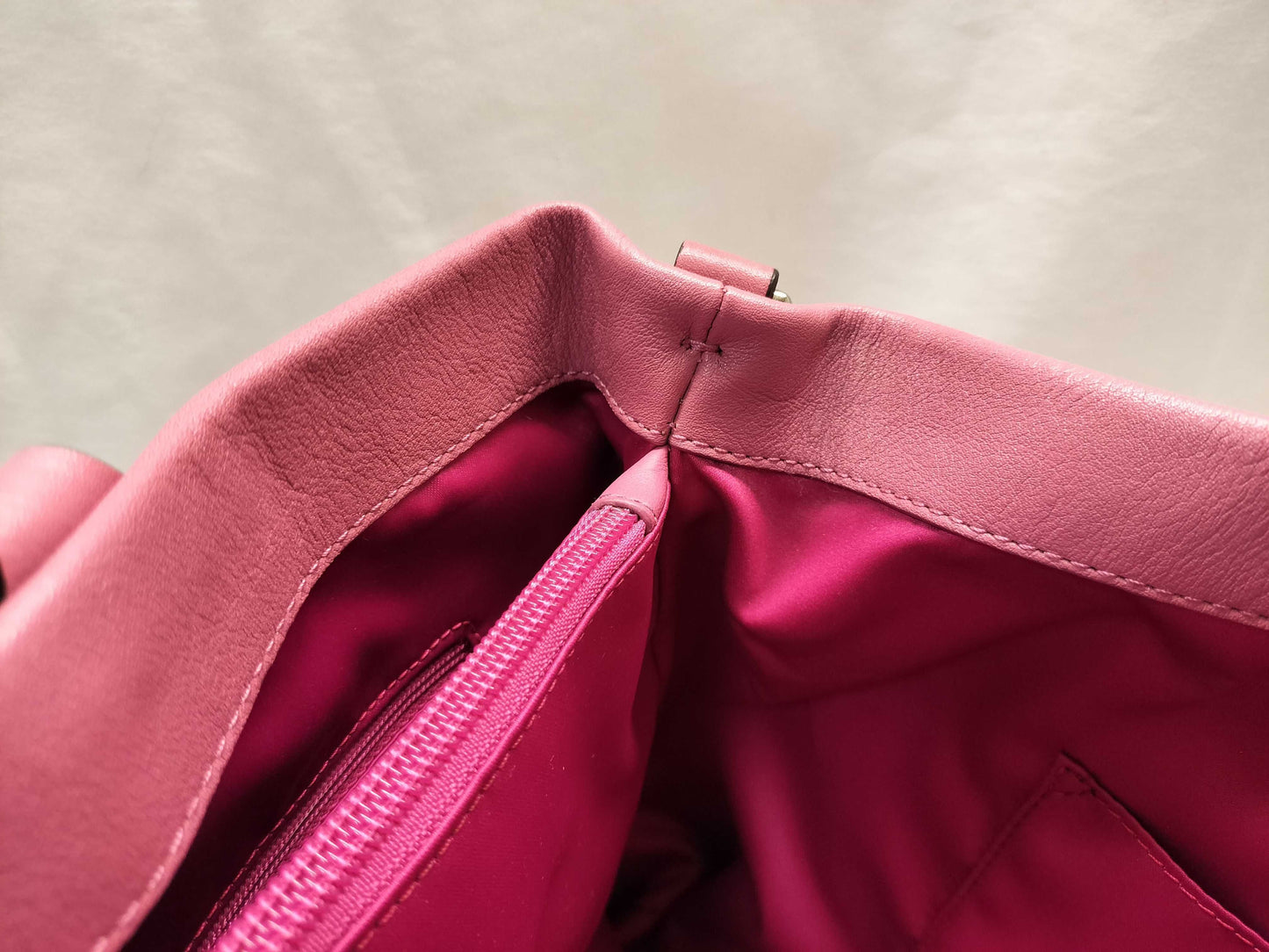 COACH Leather Tote/F/Pink Tote Bag