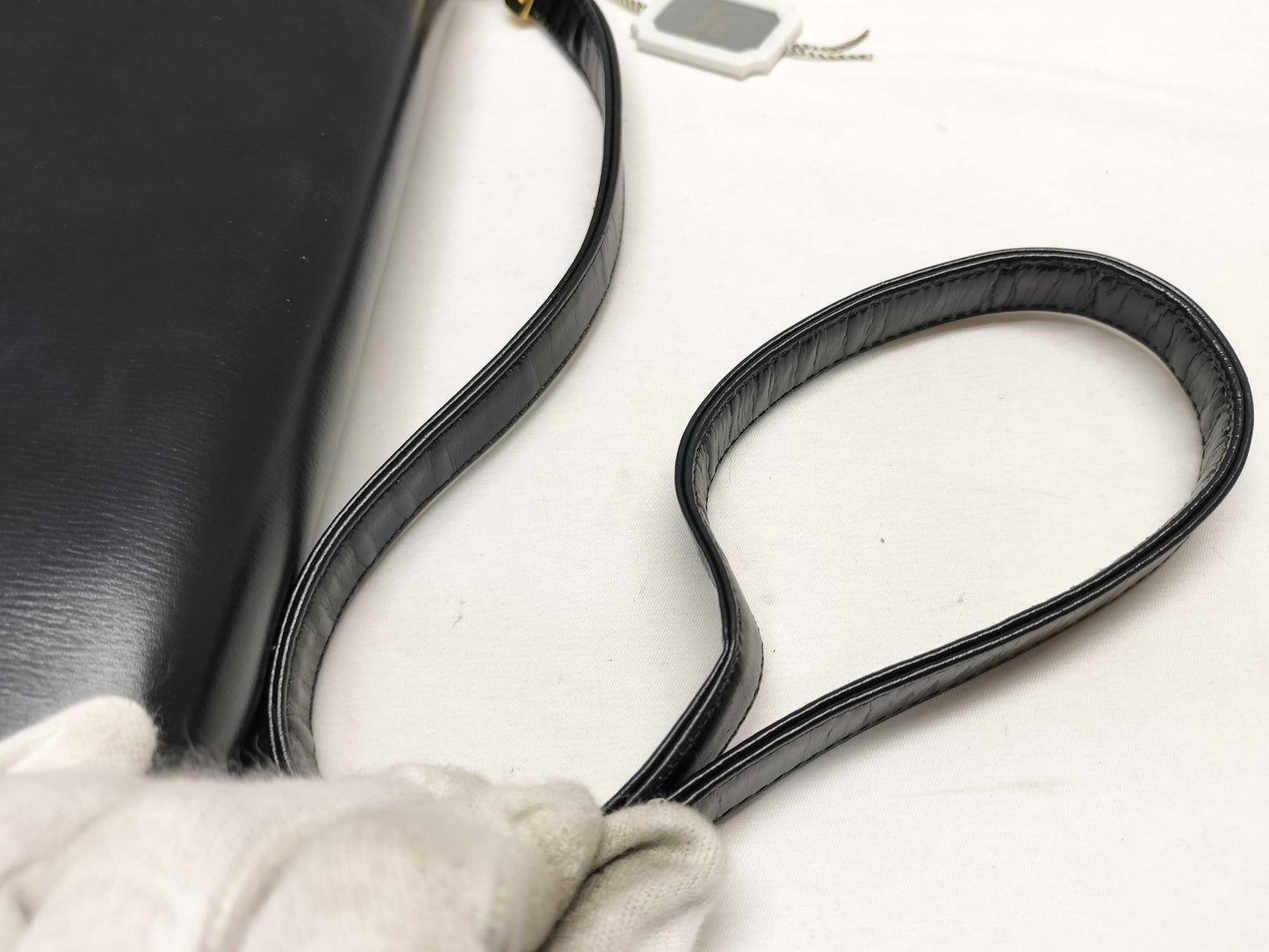 Dior Leather Shoulder Push Lock Shoulder Bag