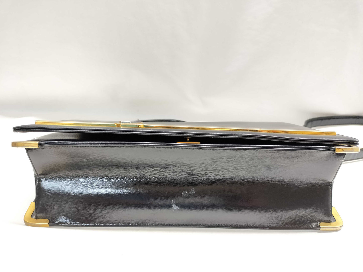 Dior Leather Shoulder Push Lock Shoulder Bag