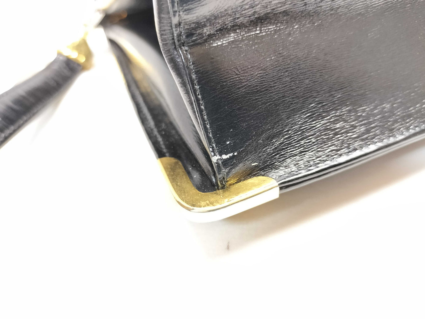 Dior Leather Shoulder Push Lock Shoulder Bag