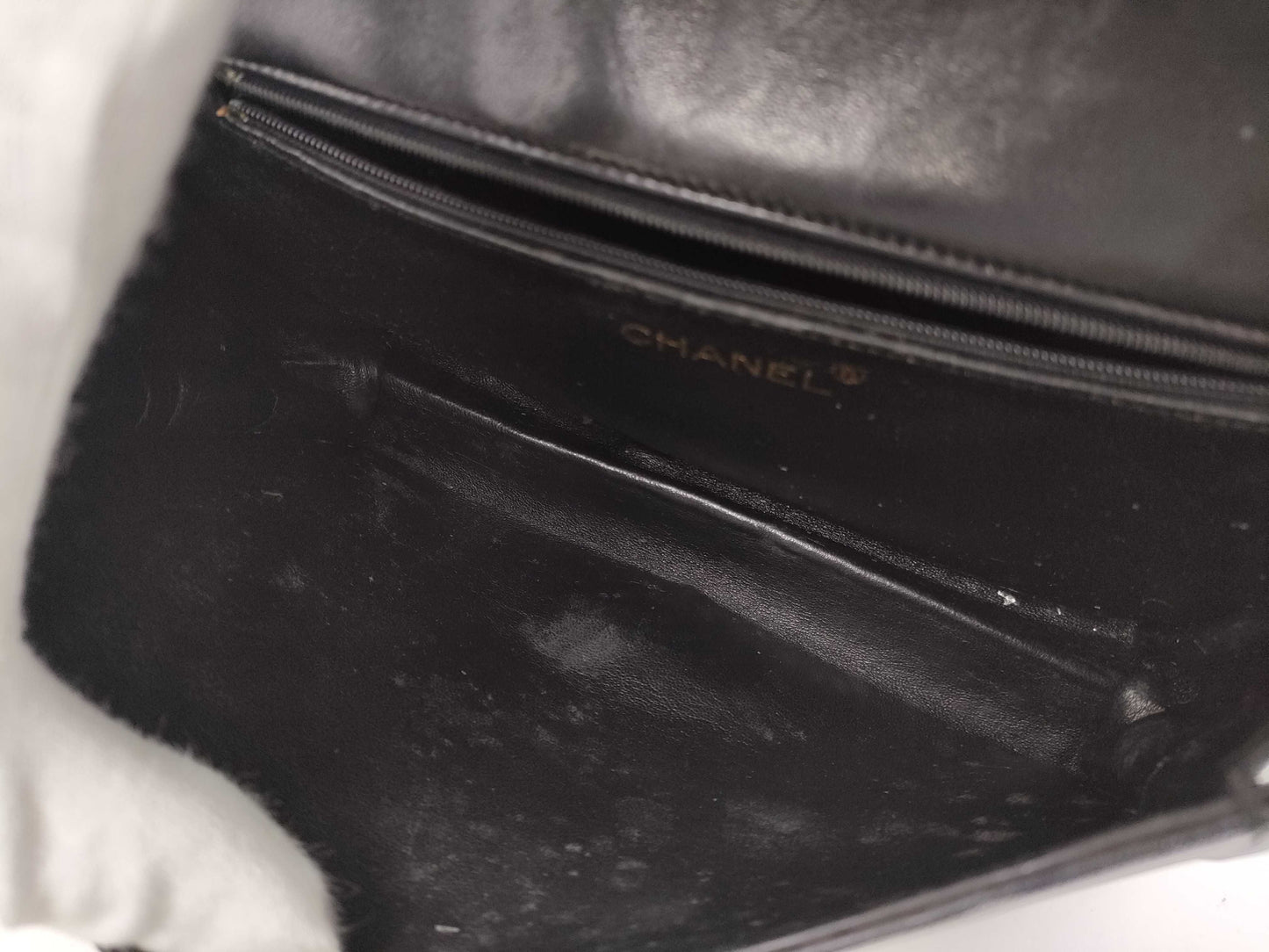 CHANEL 1548885 Lambskin Coco Mark/Chain Shoulder/Black Shoulder Bag