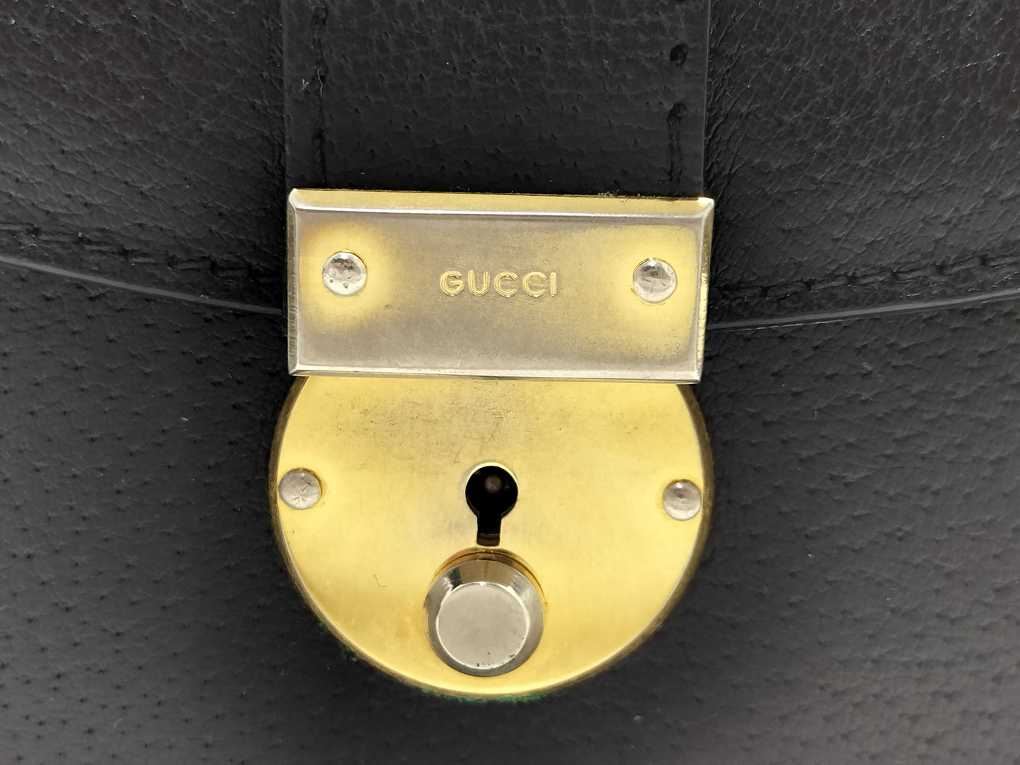 GUCCI Black Leather Clutch Bag Second Bag