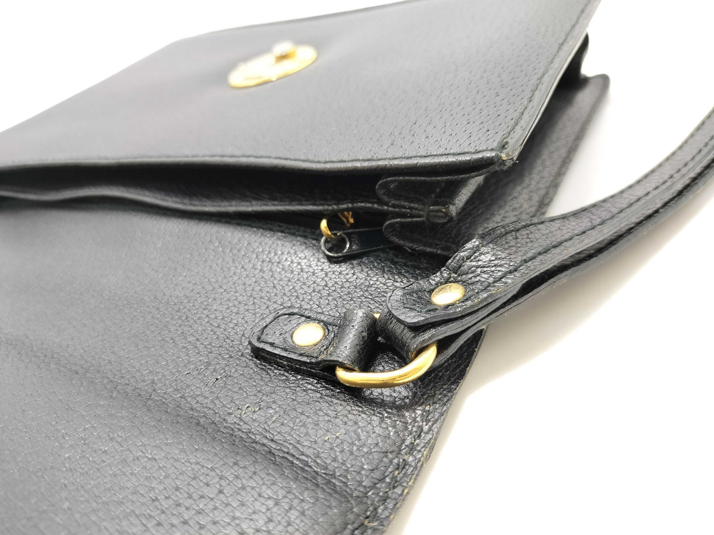 GUCCI Black Leather Clutch Bag Second Bag