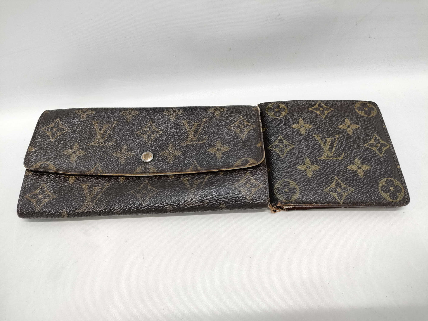 LOUIS VUITTON Monogram 2-Piece Wallet Set