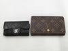 CHANEL Lambskin Matelasse Key Case & Louis Vuitton Tresor Wallet Set