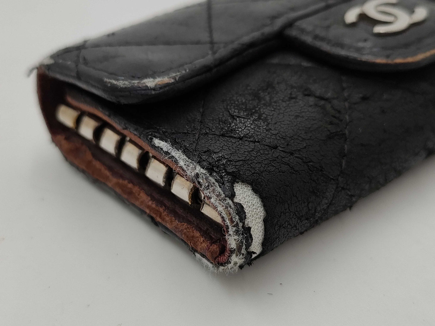 CHANEL Lambskin Matelasse Key Case & Louis Vuitton Tresor Wallet Set