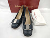Salvatore Ferragamo Vara/Silver Hardware/Navy Pumps