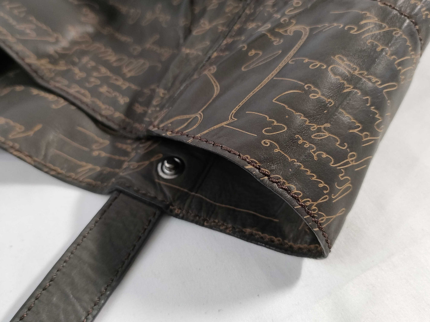 Berluti Nylon Tote Brown Tote Bag