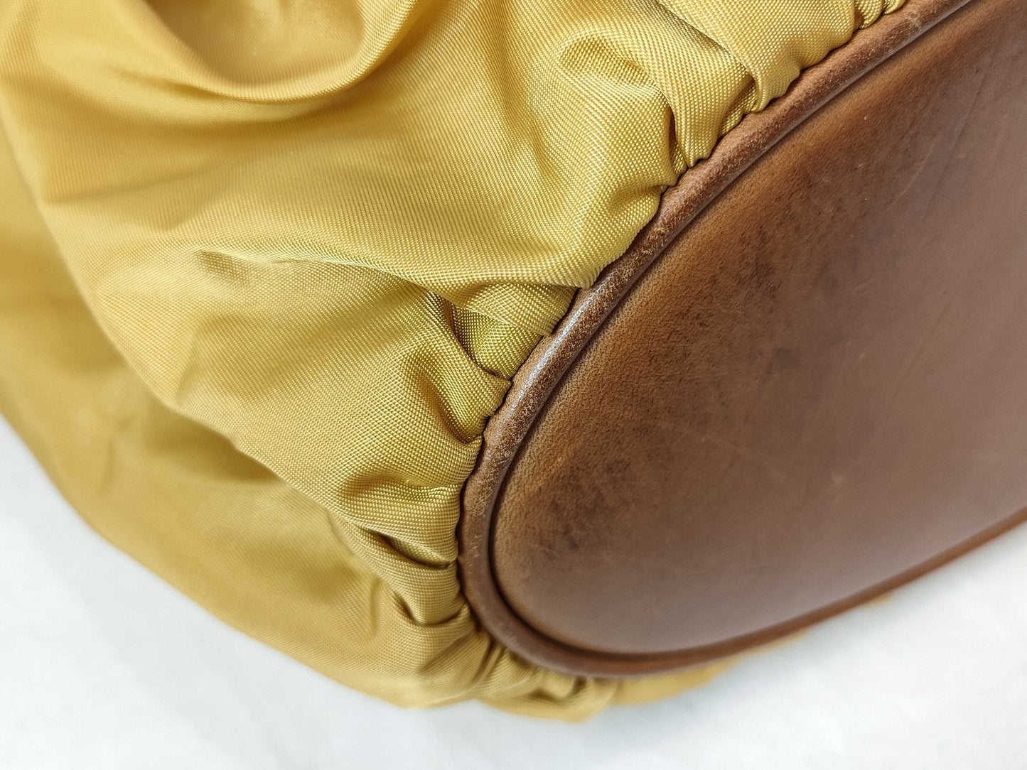 Felisi nylon and leather tote bag in yellow