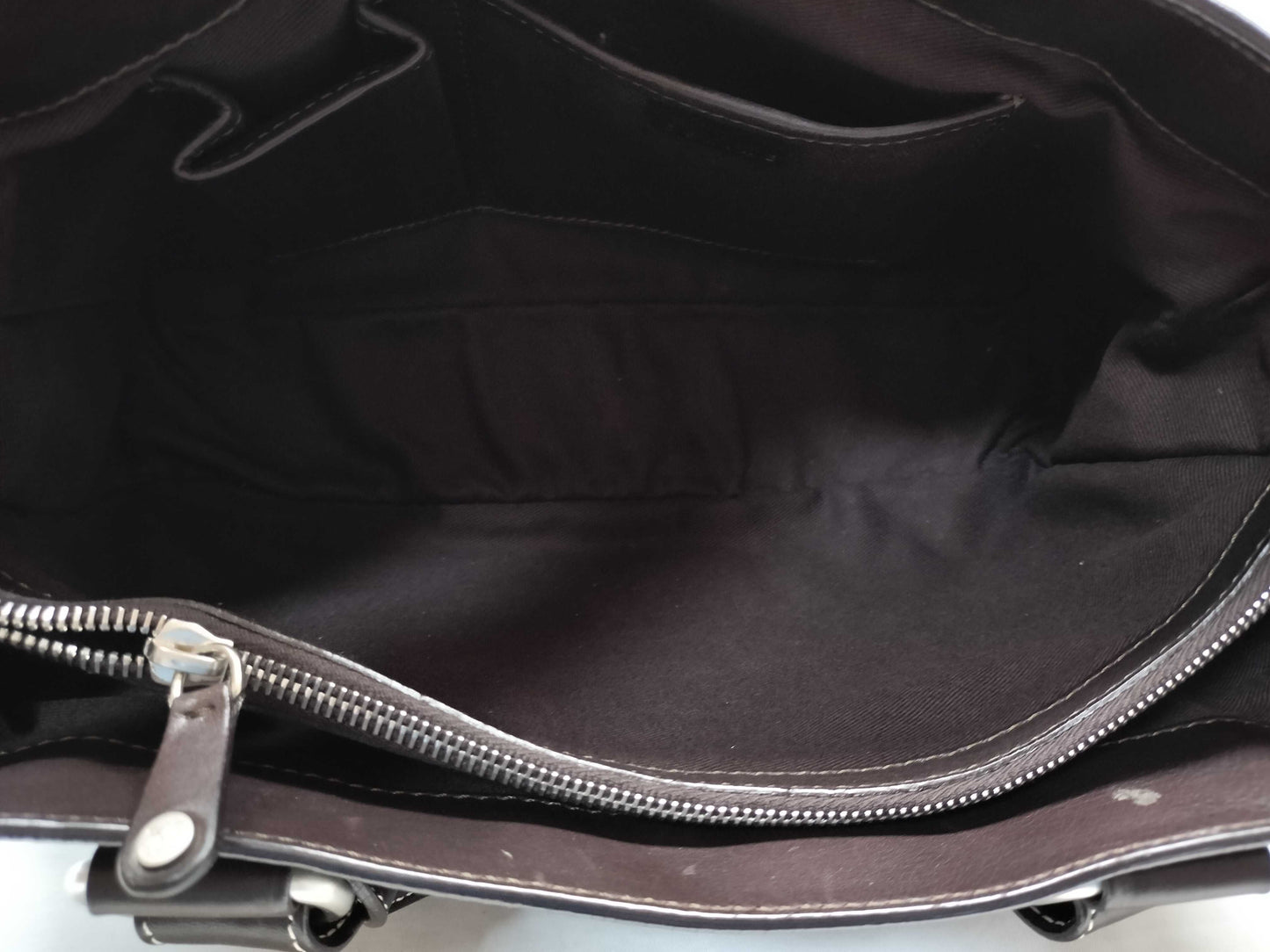 CELINE Leather Dark Brown Handbag