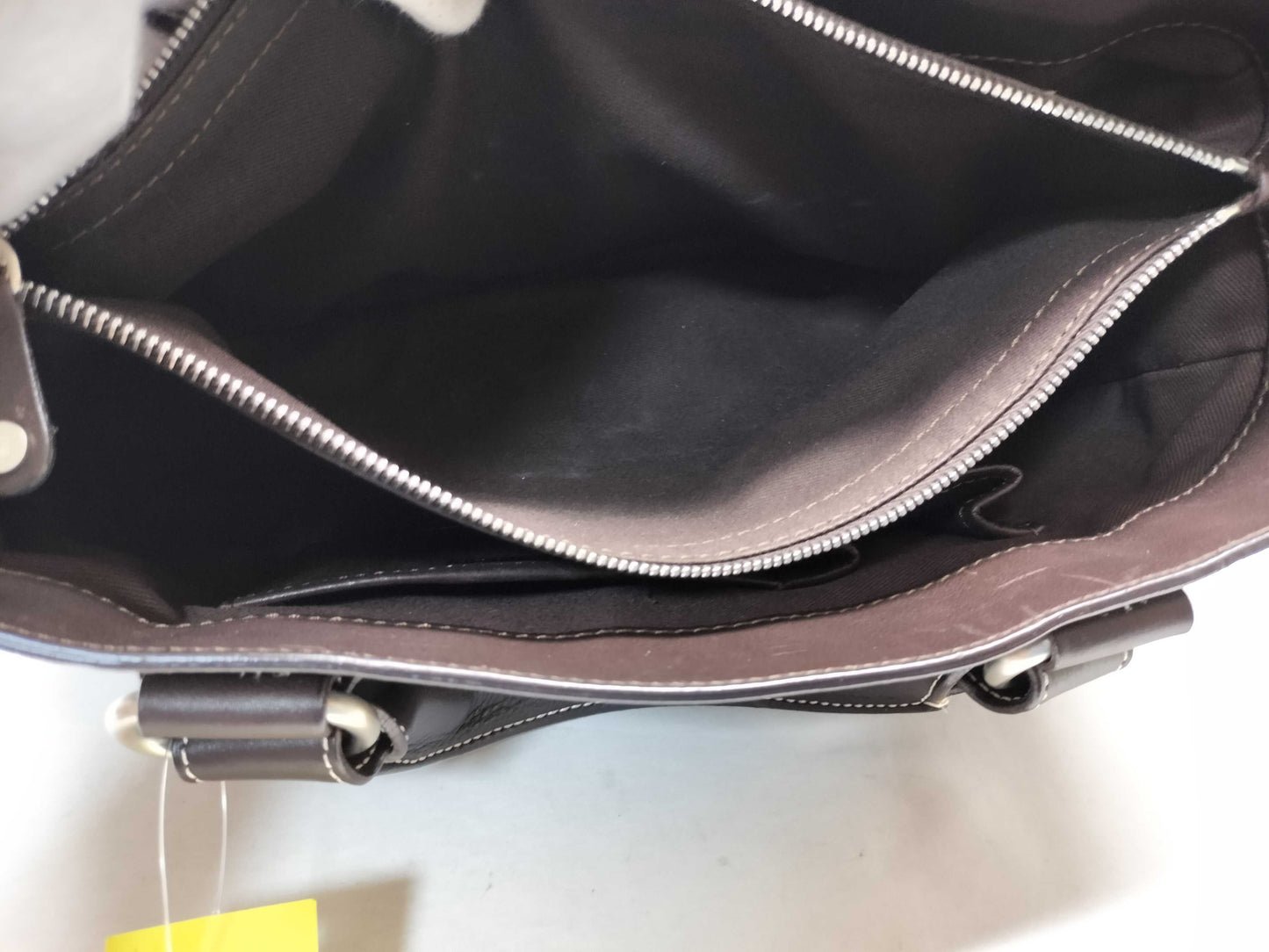 CELINE Leather Dark Brown Handbag