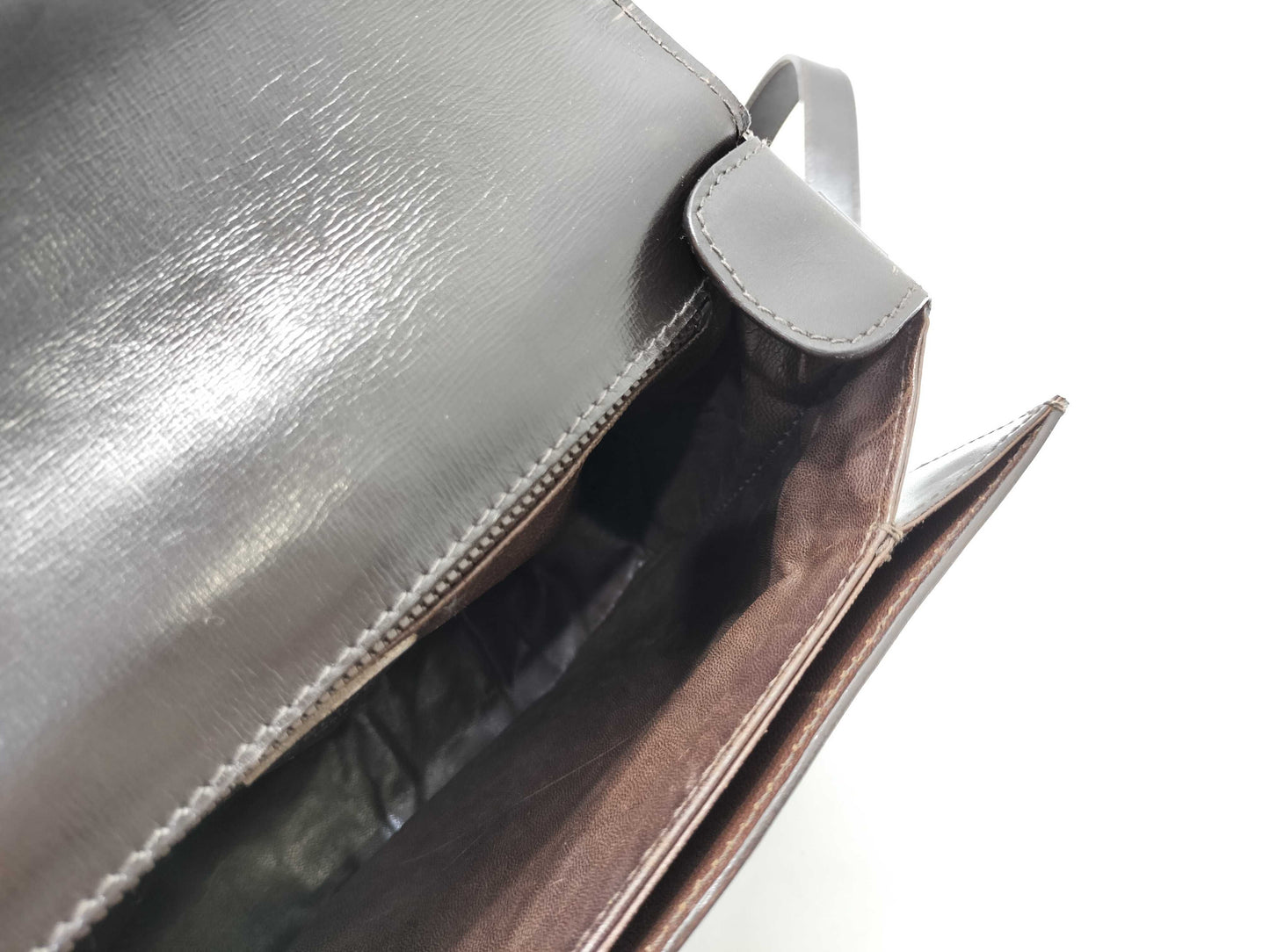 CELINE Leather Shoulder Bag with Gold Hardware