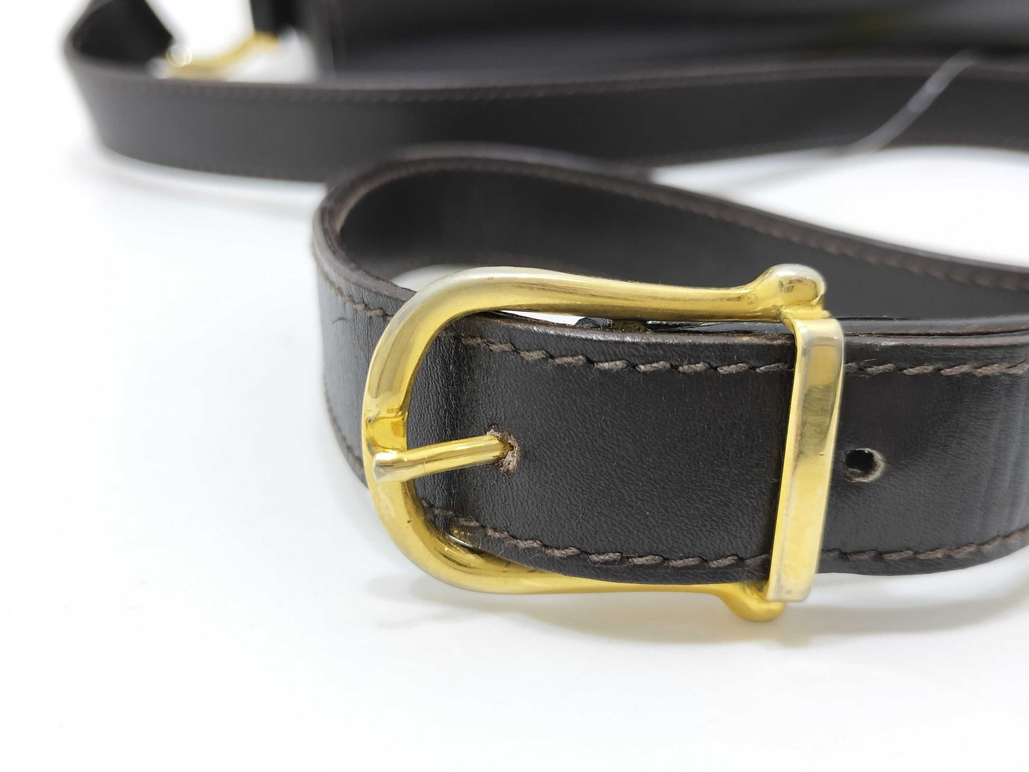 CELINE Leather Shoulder Bag with Gold Hardware