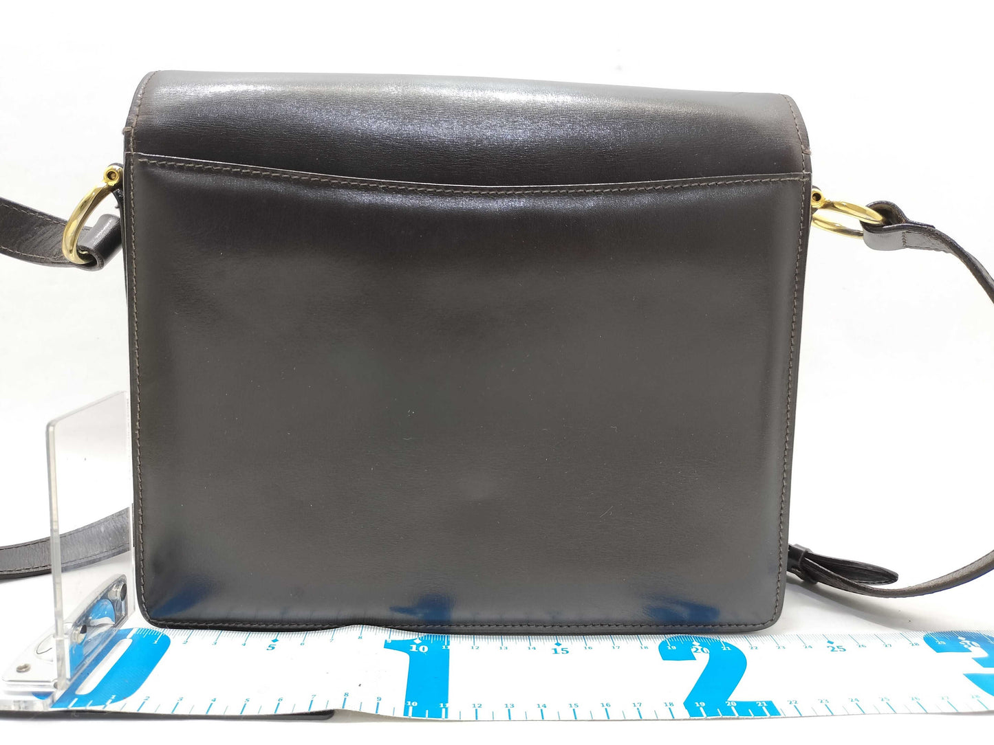 CELINE Leather Shoulder Bag with Gold Hardware
