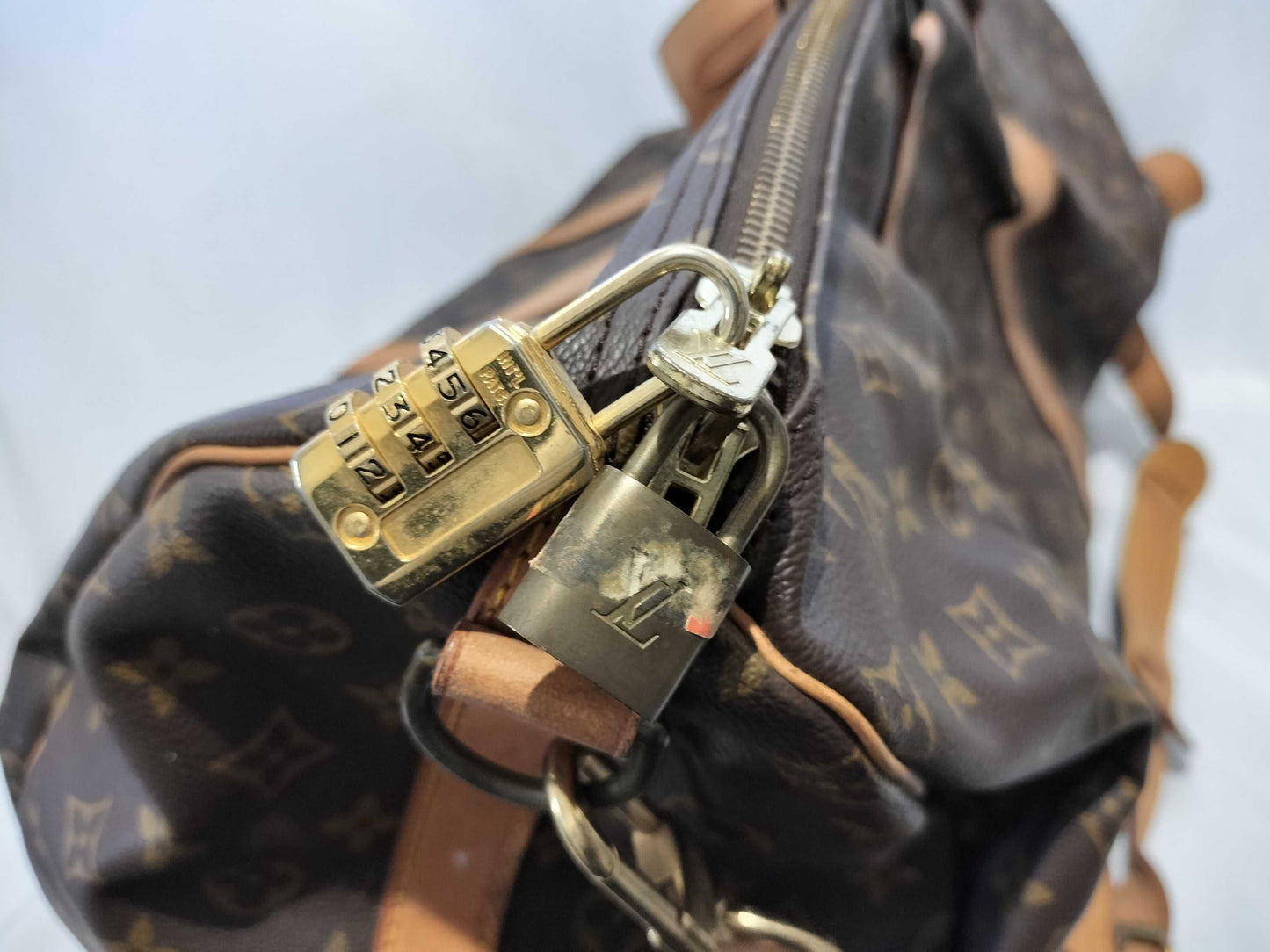 LOUIS VUITTON RFID Unverified SP1990 Monogram M41414 Keepall Bandouliere 55 Boston Bag