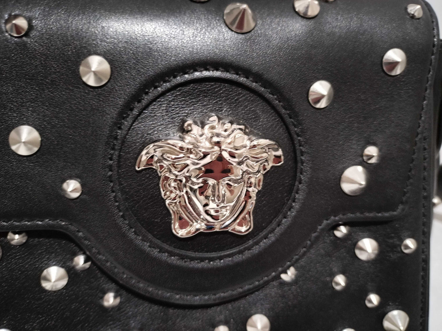 VERSACE Studded Medusa Shoulder Bag