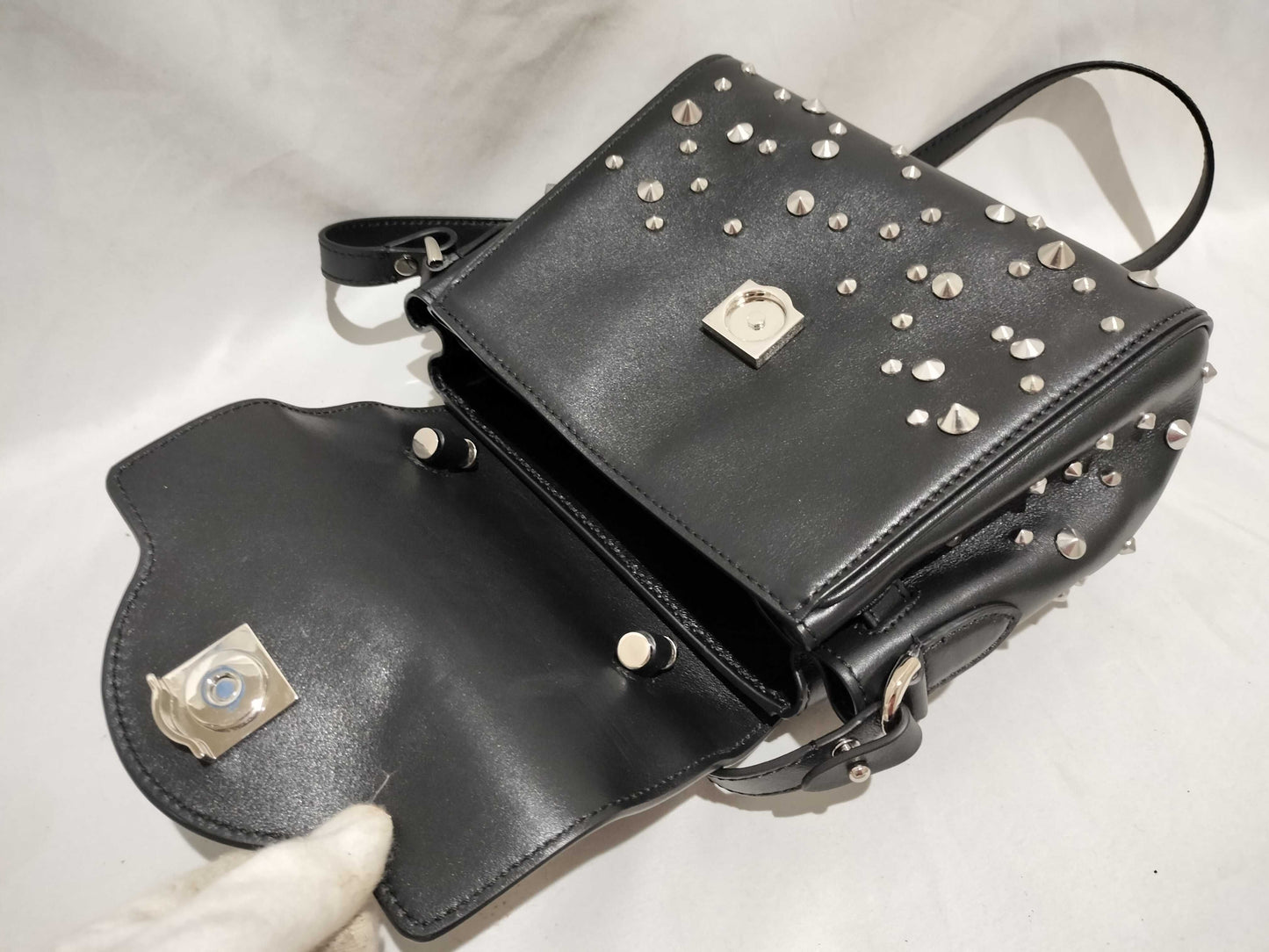 VERSACE Studded Medusa Shoulder Bag