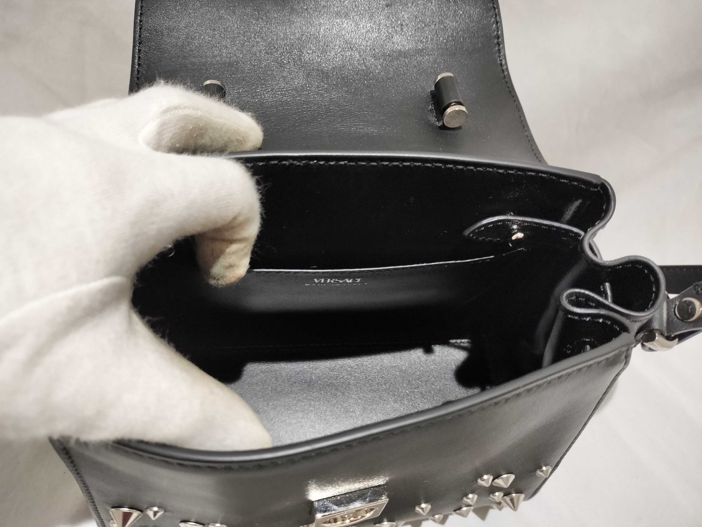 VERSACE Studded Medusa Shoulder Bag