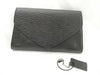 LOUIS VUITTON RFID verification failed. Epi Art Deco clutch bag M52632. Sticky interior.
