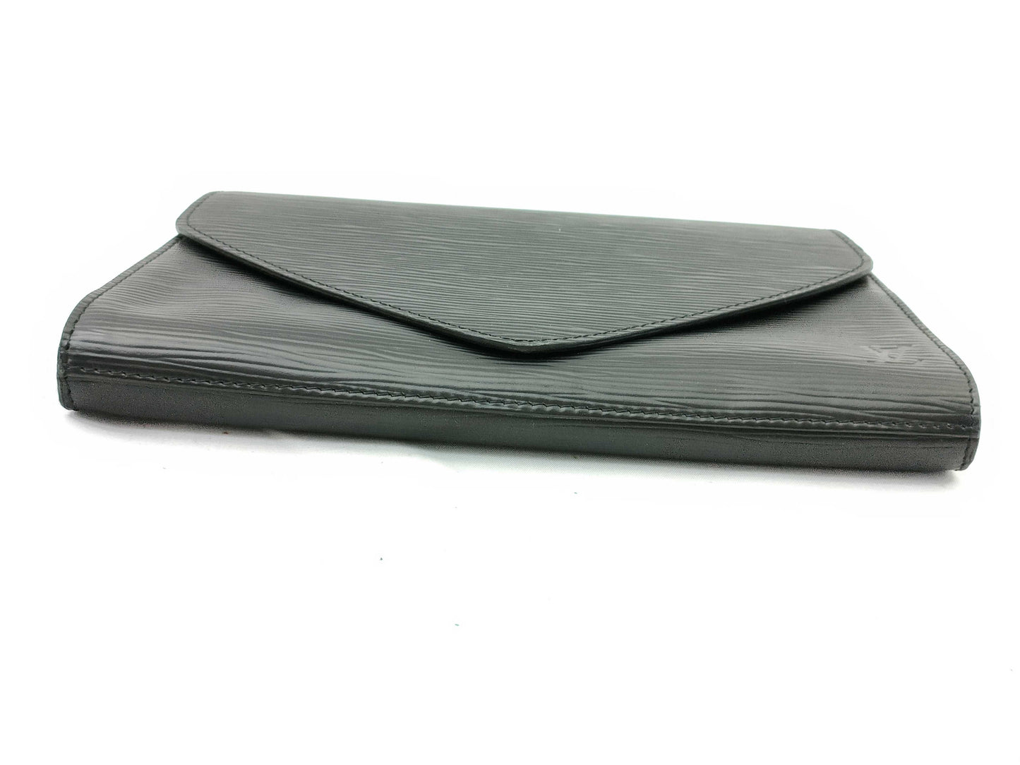 LOUIS VUITTON RFID verification failed. Epi Art Deco clutch bag M52632. Sticky interior.