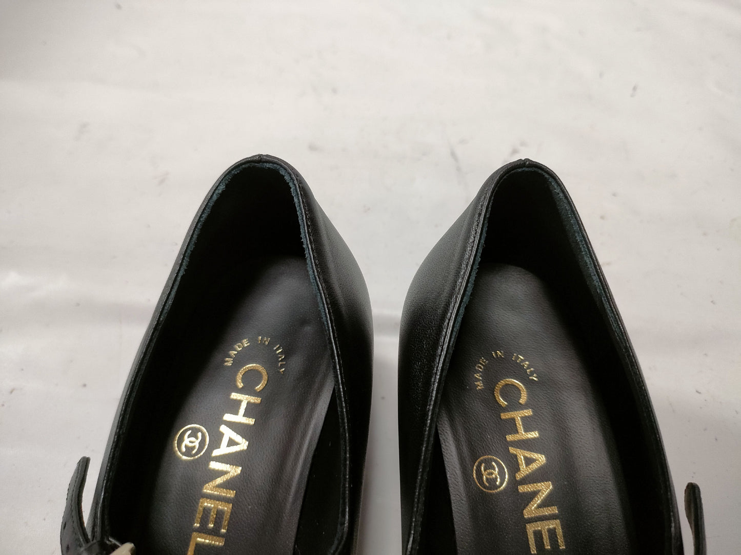 CHANEL Flat Shoes Patent Leather Pumps