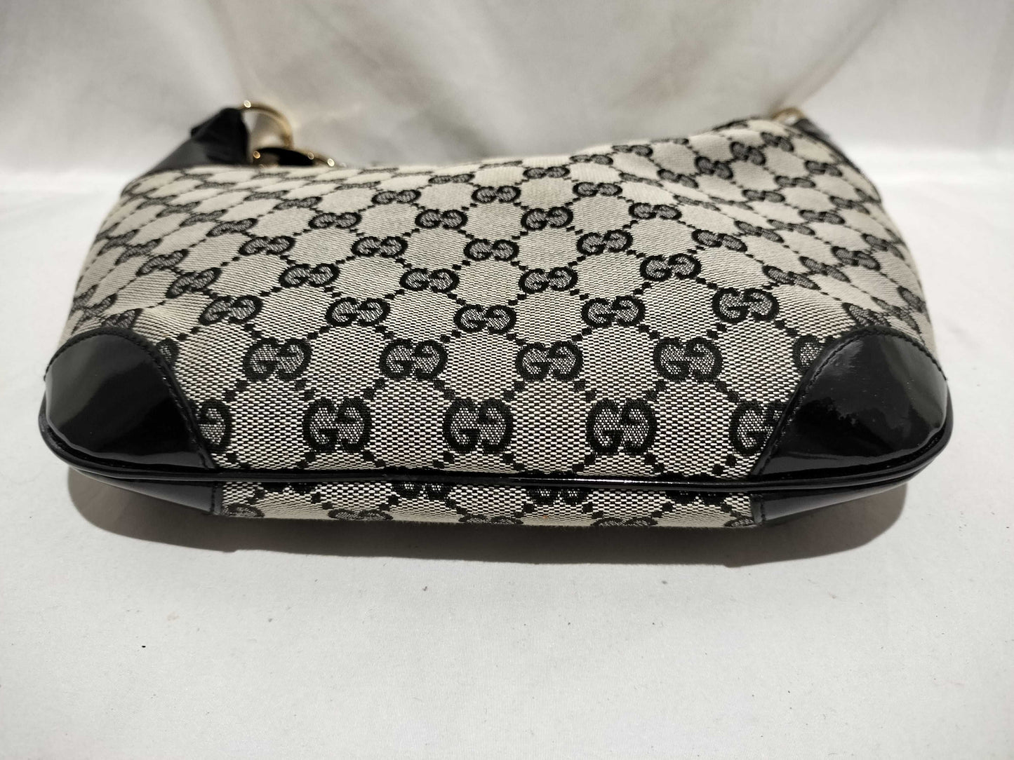 GUCCI GG Canvas One-Shoulder Bag 001・4158・3444 Gray/Black Shoulder Bag
